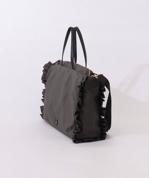 NOLLEY’S（ノーリーズ）の「【nolnol/ノルノル】ナイロンフリルトートバッグ（トートバッグ・レディース・ブラウン/グレー/ブラック・FREE）」の18枚目の写真