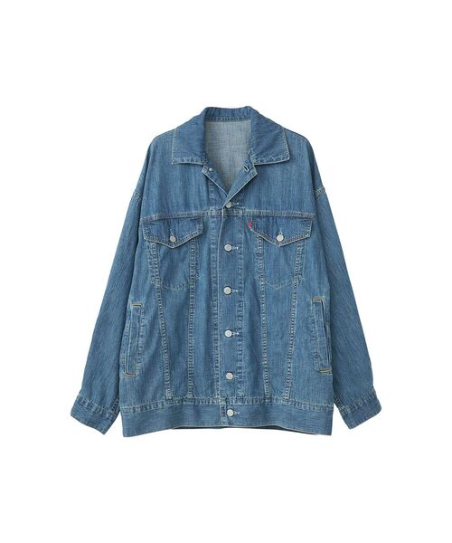 HYSTERIC GLAMOUR(ヒステリックグラマー)の「LEVITATED GIRL刺繍 オーバーデニムジャケット(デニムジャケット・レディース・ライトインディゴブルー・FREE)」の1枚目の写真