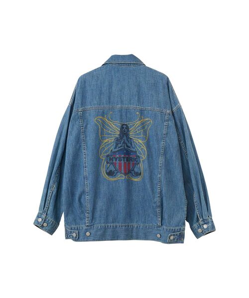 HYSTERIC GLAMOUR(ヒステリックグラマー)の「LEVITATED GIRL刺繍 オーバーデニムジャケット(デニムジャケット・レディース・ライトインディゴブルー・FREE)」の2枚目の写真