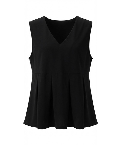 coca（coca）（コカ）の「カットジョーゼットタックペプラムベスト | セレモニー オフィス ママスーツ フォーマルウェア スーツ 卒業式（ベスト・レディース・ブラック/ブラウン・L/M）」の21枚目の写真