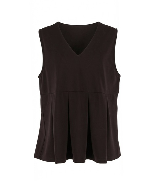 coca（coca）（コカ）の「カットジョーゼットタックペプラムベスト | セレモニー オフィス ママスーツ フォーマルウェア スーツ 卒業式（ベスト・レディース・ブラック/ブラウン・L/M）」の22枚目の写真