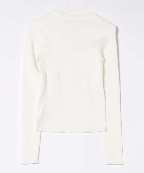 Chiina（チーナ）の「Chiina/【豊富なカラーバリーション】スリムフィット　フィンガーホールクルーネックリブカーディガン（カーディガン/ボレロ・レディース・レッド/ピンク/ホワイト/ブラック/グレー/ブルー・MEDIUM/SMALL）」の11枚目の写真