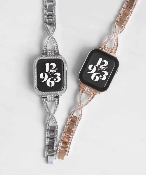 Urban Coral(アーバンコーラル)の「Apple Watch Band / アップルウォッチ ジルコニアクロスデザインバンド / Urban Coral(デジタル腕時計・レディース・シルバー・40mm)」の10枚目の写真