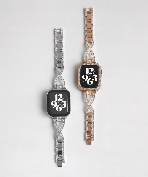 Urban Coral(アーバンコーラル)の「Apple Watch Band / アップルウォッチ ジルコニアクロスデザインバンド / Urban Coral(デジタル腕時計・レディース・シルバー・40mm)」の11枚目の写真