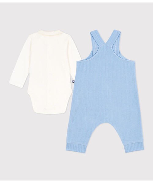 ベロア ベビー2点セット（ロンパース）｜PETIT BATEAU（プチバトー 