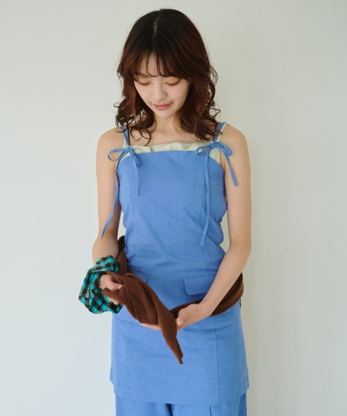 common gull products.（コモンガルプロダクツ）の「春の片耳にワンピース（ワンピース・レディース・サックスブルー/グレー/ライトグレー・SMALL/MEDIUM/LARGE）」の5枚目の写真