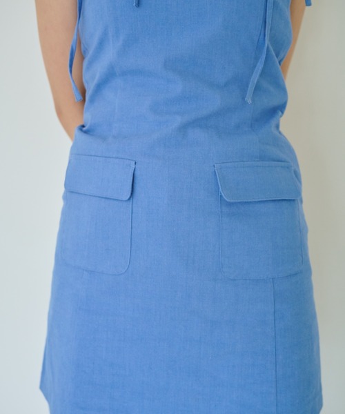 common gull products.（コモンガルプロダクツ）の「春の片耳にワンピース（ワンピース・レディース・サックスブルー/グレー/ライトグレー・SMALL/MEDIUM/LARGE）」の16枚目の写真