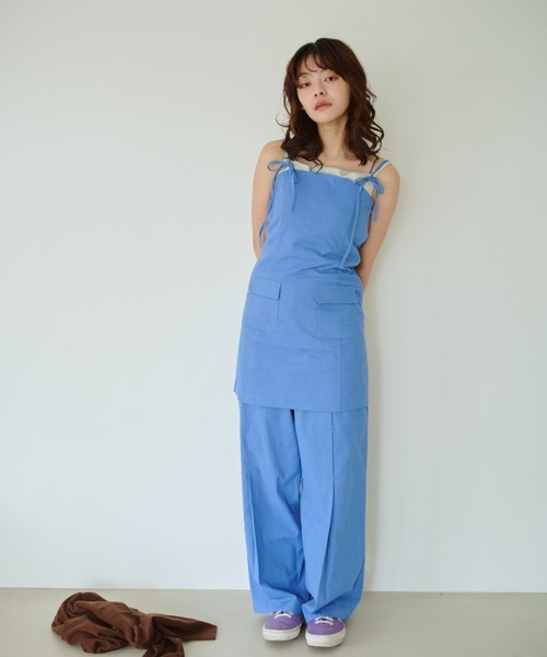 common gull products.（コモンガルプロダクツ）の「春の片耳にワンピース（ワンピース・レディース・サックスブルー/グレー/ライトグレー・SMALL/MEDIUM/LARGE）」の18枚目の写真