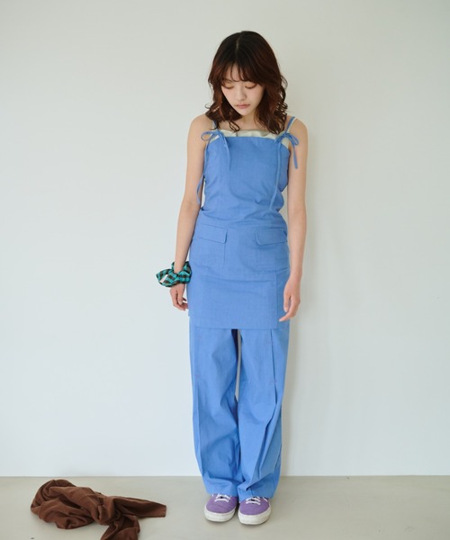 common gull products.（コモンガルプロダクツ）の「春の片耳にワンピース（ワンピース・レディース・サックスブルー/グレー/ライトグレー・SMALL/MEDIUM/LARGE）」の20枚目の写真