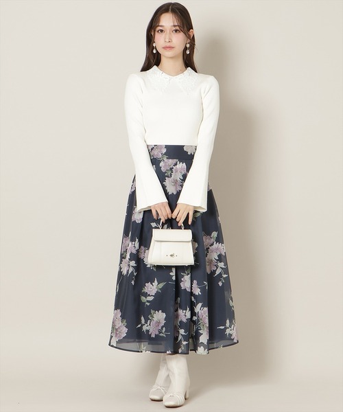 【試着のみ/タグ付き】JW ANDERSON 花柄　フラワー　フリル　スカート フラワープリントシアータックスカート（スカート）｜WILLSELECTION
