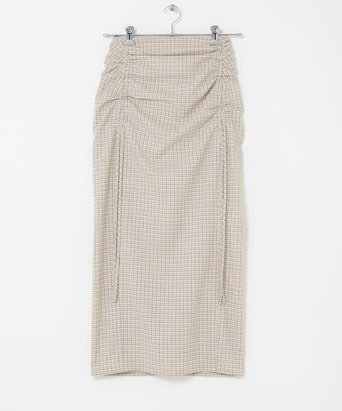 SENSE OF PLACE by URBAN RESEARCH（センスオブプレイスバイアーバンリサーチ）の「シャーリングスカート（スカート・レディース・イエロー系その他/ブラック/ホワイト系その他・MEDIUM/SMALL）」の10枚目の写真