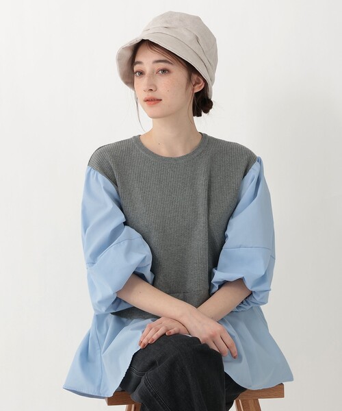 Afternoon Tea（アフタヌーンティー）の「リネンUVハンクハット（ハット・レディース・ブラック/アイボリー/グレー・ONE SIZE）」の20枚目の写真
