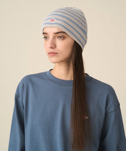 DANTON(ダントン)の「Cotton Knit Beanie(ニットキャップ/ビーニー・レディース・グレー系その他/ブラック系その他/ホワイト系その他5・F)」の8枚目の写真