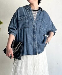 un dix cors | デニムラウンドシャツ(シャツ/ブラウス)