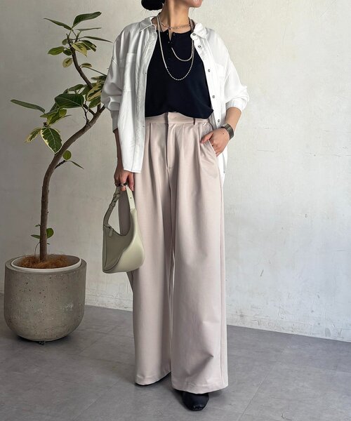 un dix cors（アンディコール）の「デニムラウンドシャツ（シャツ/ブラウス・レディース・インディゴブルー/グレー/サックスブルー/オフホワイト・FREE）」の18枚目の写真