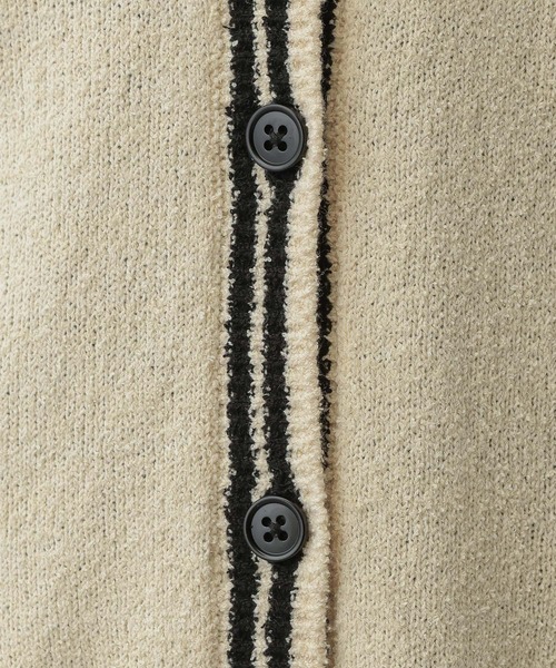 GLOBAL WORK（グローバルワーク）の「MATINEE LINE/ブークレラインＶカーディガン/646673（カーディガン/ボレロ・レディース・ネイビー/ライトベージュ・MEDIUM/LARGE）」の22枚目の写真