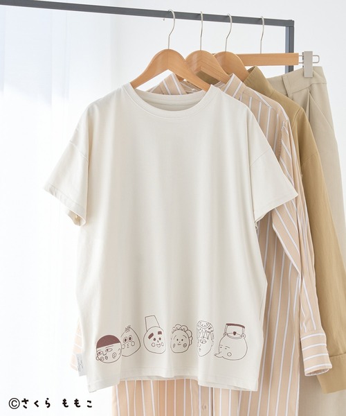 CRAFT STANDARD BOUTIQUE(クラフトスタンダードブティック)の「COJI‐COJI/コジコジ 刺繍入り半袖Tシャツ(Tシャツ/カットソー・レディース・アイボリー/グレー/チャコールグレー・FREE)」の2枚目の写真