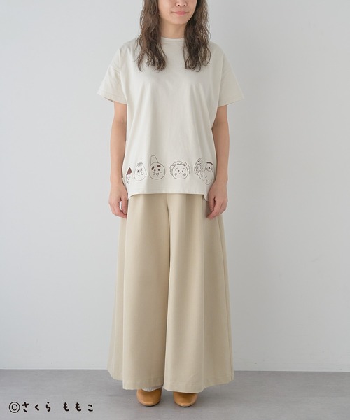 CRAFT STANDARD BOUTIQUE(クラフトスタンダードブティック)の「COJI‐COJI/コジコジ 刺繍入り半袖Tシャツ(Tシャツ/カットソー・レディース・アイボリー/グレー/チャコールグレー・FREE)」の7枚目の写真