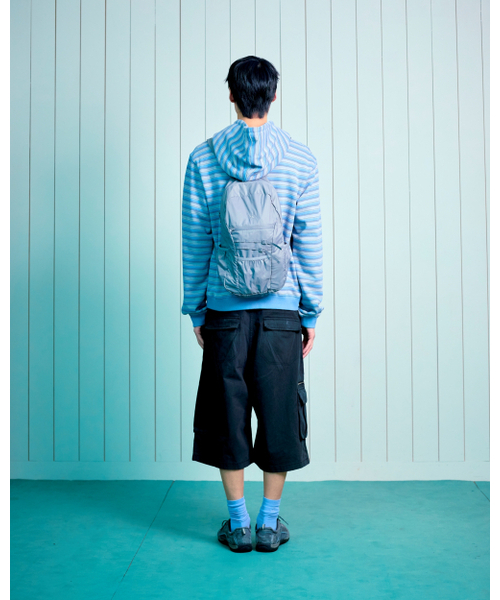 THECOLDESTMOMENT(ザコールデストモーメント)の「TCM stripe standard hooded zip-up (blue)(パーカー・レディース・その他・SMALL/MEDIUM/LARGE)」の2枚目の写真