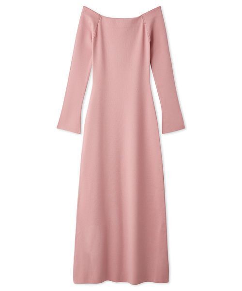 SNIDEL(スナイデル)の「オフショルIラインニットワンピース(ワンピース・レディース・ブラック/ブラウン/ピンク・1/0)」の3枚目の写真