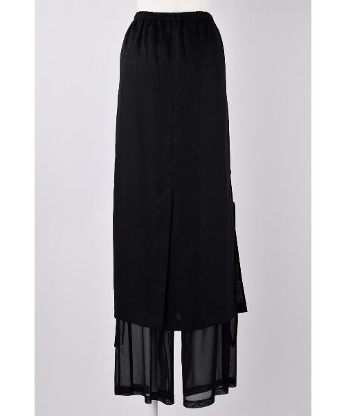 ENFOLD（エンフォルド）の「SHEER LAYERED PANTS（スラックス・レディース・ブラック/アイボリー・38/36）」の7枚目の写真