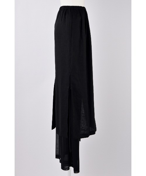 ENFOLD（エンフォルド）の「SHEER LAYERED PANTS（スラックス・レディース・ブラック/アイボリー・38/36）」の8枚目の写真