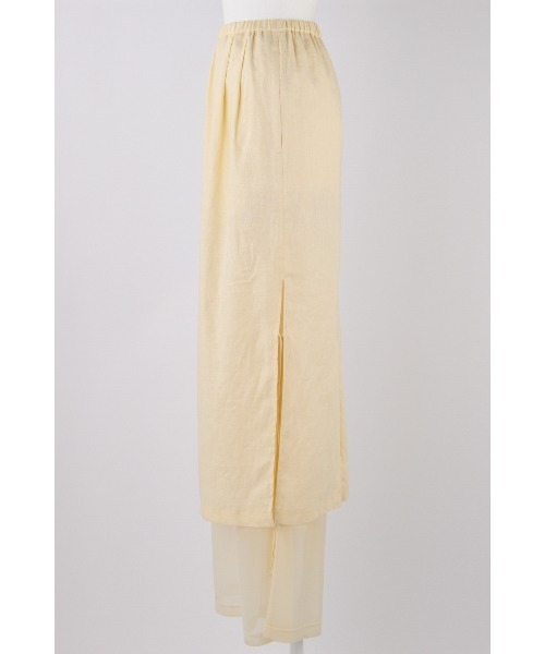 ENFOLD（エンフォルド）の「SHEER LAYERED PANTS（スラックス・レディース・ブラック/アイボリー・38/36）」の3枚目の写真