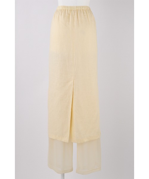 ENFOLD（エンフォルド）の「SHEER LAYERED PANTS（スラックス・レディース・ブラック/アイボリー・38/36）」の4枚目の写真