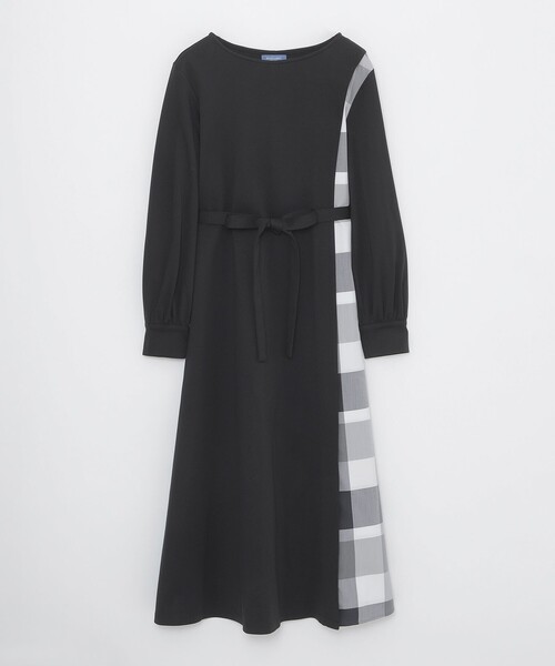 BLUE LABEL CRESTBRIDGE(ブルーレーベルクレストブリッジ)の「【一部店舗限定】パーシャルチェックポンチドレス(ワンピース・レディース・ブラック/ベージュ系その他・40/38/36)」の7枚目の写真