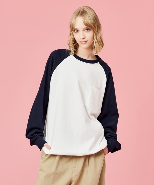 WETTEMPT(ウィテンプト)の「DRAWSTRING RAGLAN L/S TEE / ドローコードラグランロンT(Tシャツ/カットソー・メンズ・オフホワイト/グレー/アイボリー・SMALL/MEDIUM/LARGE)」の2枚目の写真