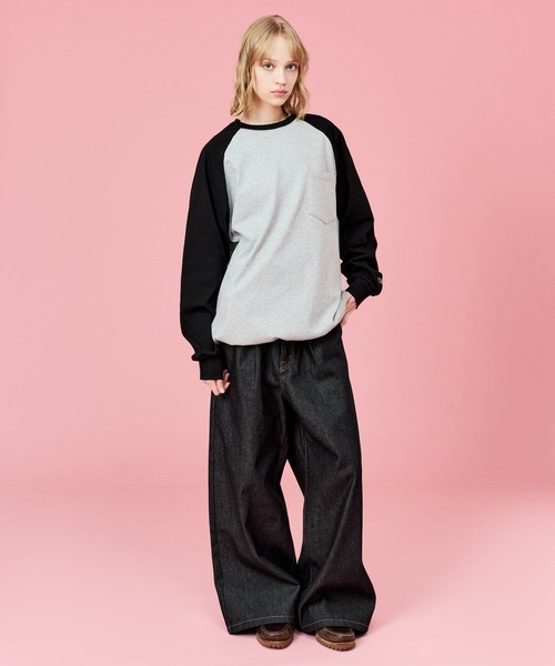 WETTEMPT(ウィテンプト)の「DRAWSTRING RAGLAN L/S TEE / ドローコードラグランロンT(Tシャツ/カットソー・メンズ・オフホワイト/グレー/アイボリー・SMALL/MEDIUM/LARGE)」の8枚目の写真