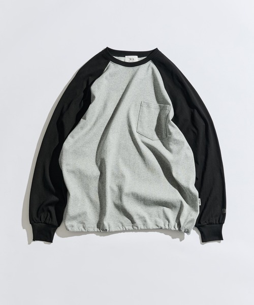 WETTEMPT(ウィテンプト)の「DRAWSTRING RAGLAN L/S TEE / ドローコードラグランロンT(Tシャツ/カットソー・メンズ・オフホワイト/グレー/アイボリー・SMALL/MEDIUM/LARGE)」の4枚目の写真