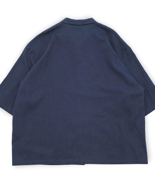 ohta（オータ）の「【ohta】 navy half jizo shirt（シャツ/ブラウス・メンズ・ネイビー・1）」の2枚目の写真