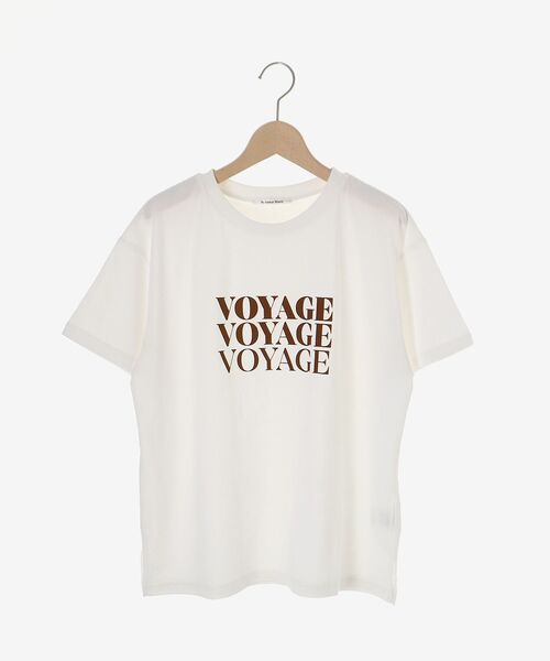 le.coeur blanc(ルクールブラン)の「VOYAGEフロッキーロゴTシャツ(Tシャツ/カットソー・レディース・ダークグレー/オフホワイト/ベージュ・38)」の20枚目の写真