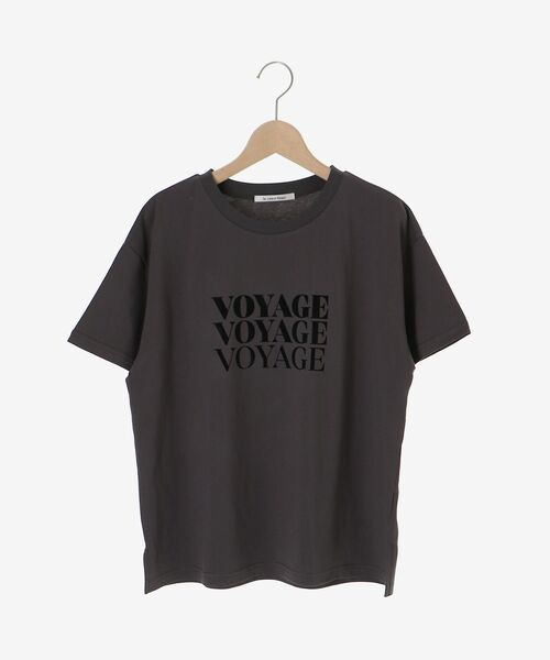 le.coeur blanc（ルクールブラン）の「VOYAGEフロッキーロゴTシャツ（Tシャツ/カットソー・レディース・ダークグレー/オフホワイト/ベージュ・38）」の12枚目の写真