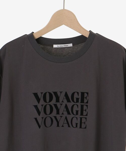 le.coeur blanc(ルクールブラン)の「VOYAGEフロッキーロゴTシャツ(Tシャツ/カットソー・レディース・ダークグレー/オフホワイト/ベージュ・38)」の13枚目の写真