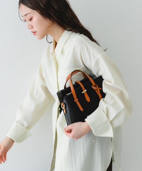 RODE SKO（ロデスコ）の「『Sサイズ』チャーム付メッシュミニバッグ（ハンドバッグ・レディース・ベージュ/ブラック・ONE）」の7枚目の写真