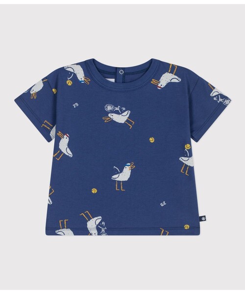 PETIT BATEAU(プチバトー)の「プリント半袖Tシャツ(Tシャツ/カットソー・キッズ・ブルー系その他/ライトブルー・18MONTH/36MONTH/24MONTH/12MONTH)」の1枚目の写真