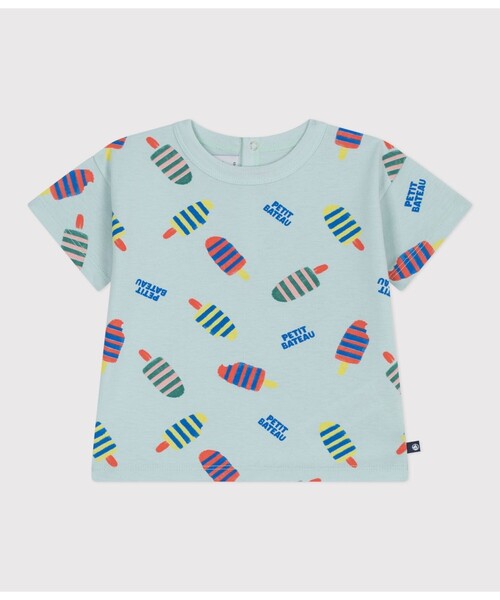PETIT BATEAU(プチバトー)の「プリント半袖Tシャツ(Tシャツ/カットソー・キッズ・ブルー系その他/ライトブルー・18MONTH/36MONTH/24MONTH/12MONTH)」の2枚目の写真
