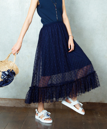 Ray BEAMS | ☆◇Ray BEAMS / DOT チュール シアー スカート(スカート)