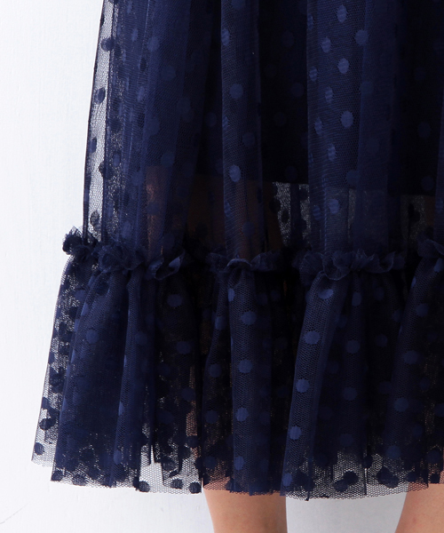 Ray BEAMS（レイビームス）の「◇【ラブリ着用】Ray BEAMS / DOT チュール シアー スカート（スカート・レディース・シルバー/ネイビー・ONE SIZE）」の18枚目の写真