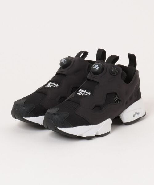 ASBee(アスビー)の「Reebok リーボック INSTAPUMP FURY 94 レディーススニーカー(インスタポンプフューリー94) 120737 100211657 ブラック/ブラック/ホワイト(スニーカー・レディース・ブラック×ホワイト・25.0cm/24.5cm/24.0cm/23.5cm/23.0cm)」の1枚目の写真