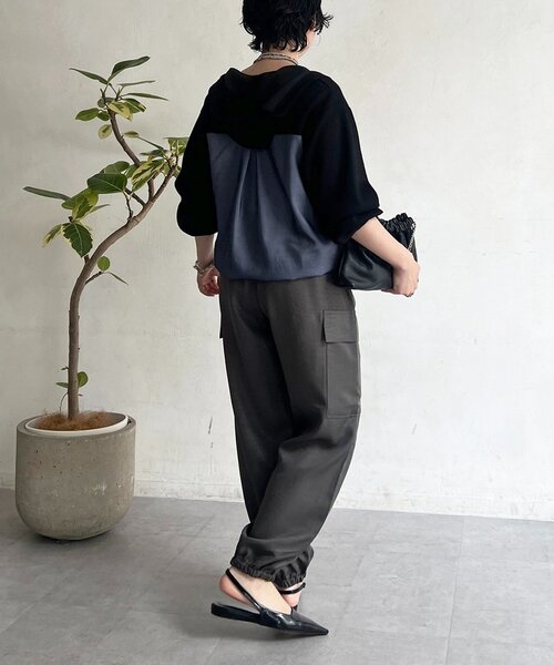 un dix cors(アンディコール)の「ヴィンテージサテンカーゴパンツ(その他パンツ・レディース・チャコールグレー/グレイッシュベージュ/ミント・FREE)」の19枚目の写真