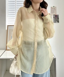 シアー オーバーサイズ シャツ