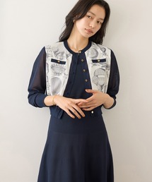 ROPE' | ヴィンテージスカーフプリントカーディガン/セットアップ対応・イージーケア(カーディガン/ボレロ)