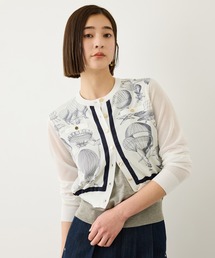 ROPE' | ヴィンテージスカーフプリントカーディガン/セットアップ対応・イージーケア(カーディガン/ボレロ)