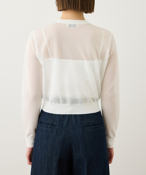 ROPE'（ロペ）の「ヴィンテージスカーフプリントカーディガン/セットアップ対応・イージーケア（カーディガン/ボレロ・レディース・オフホワイト/ブルー系その他・FREE）」の14枚目の写真