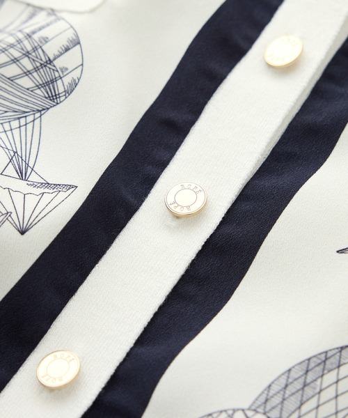 ROPE'（ロペ）の「ヴィンテージスカーフプリントカーディガン/セットアップ対応・イージーケア（カーディガン/ボレロ・レディース・オフホワイト/ブルー系その他・FREE）」の18枚目の写真