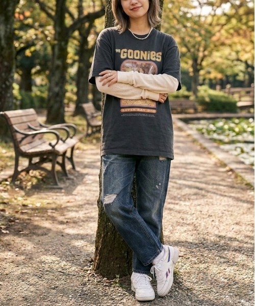 ALWAYS GOOD TIME（オルウェイズグッドタイム）の「【GOONIES/グーニーズ】ＵＳＤヴィンテージ加工プリント半袖Ｔシャツ/Movie Tee（Tシャツ/カットソー・メンズ・ブラック系その他/スミクロ/アイボリー/ホワイト系その他・L/M/LL）」の16枚目の写真