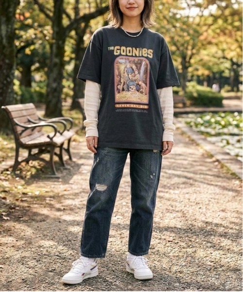 ALWAYS GOOD TIME（オルウェイズグッドタイム）の「【GOONIES/グーニーズ】ＵＳＤヴィンテージ加工プリント半袖Ｔシャツ/Movie Tee（Tシャツ/カットソー・メンズ・ブラック系その他/スミクロ/アイボリー/ホワイト系その他・L/M/LL）」の15枚目の写真
